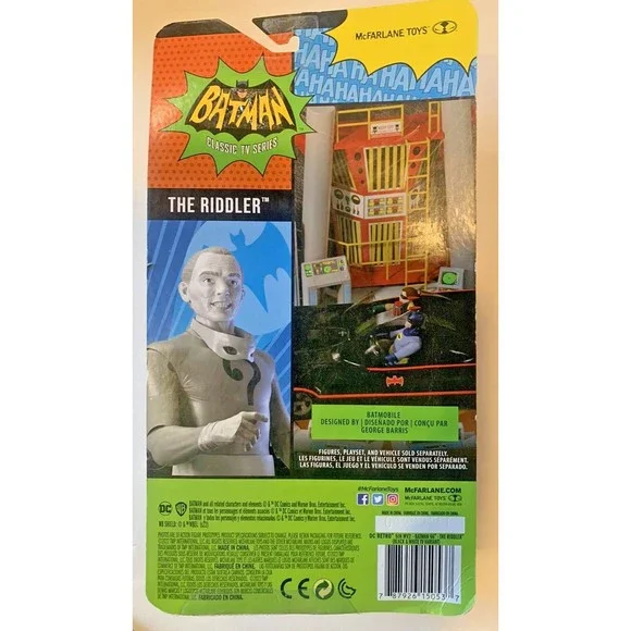 Mcfarlane Batman Retro 66 Classics TV1960s Villain's Lair Joker Riddler Lot
